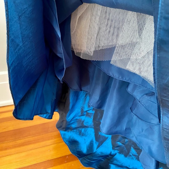 Maggie Sottero Prom Dress - Blue Shimmery/Sequin Gown - Picture 7 of 13